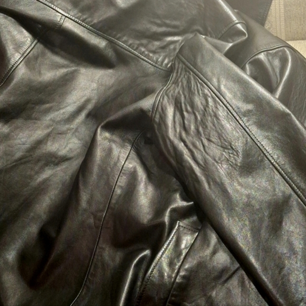 Henri Bendel Vintage Black Leather Jacket - Picture 10 of 15